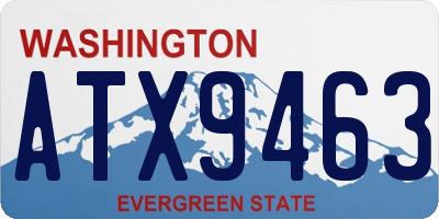 WA license plate ATX9463
