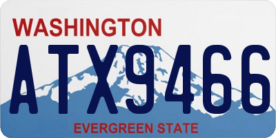 WA license plate ATX9466