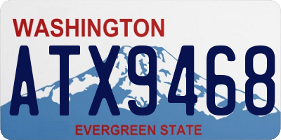 WA license plate ATX9468