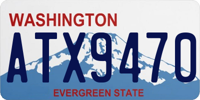 WA license plate ATX9470