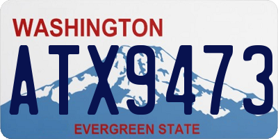 WA license plate ATX9473