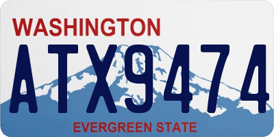 WA license plate ATX9474