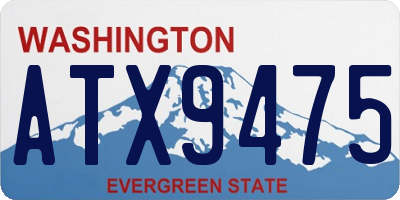 WA license plate ATX9475