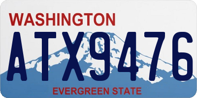 WA license plate ATX9476