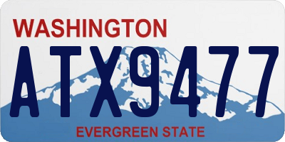 WA license plate ATX9477