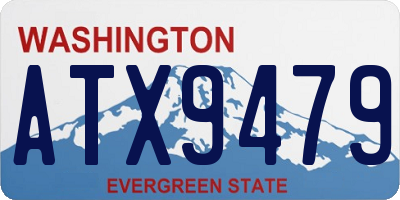 WA license plate ATX9479