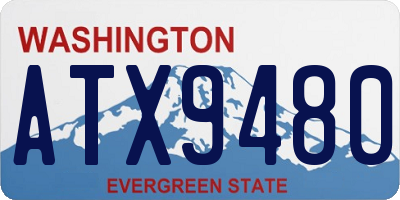 WA license plate ATX9480