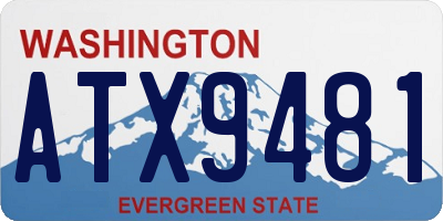 WA license plate ATX9481