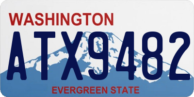 WA license plate ATX9482