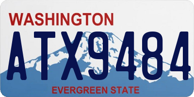 WA license plate ATX9484