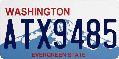 WA license plate ATX9485