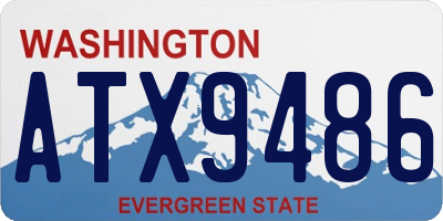 WA license plate ATX9486