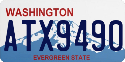 WA license plate ATX9490