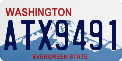 WA license plate ATX9491