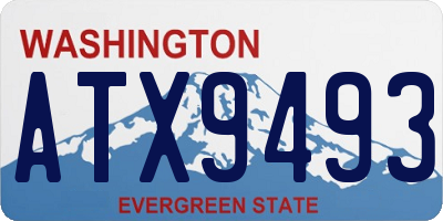 WA license plate ATX9493