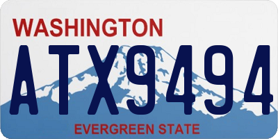 WA license plate ATX9494