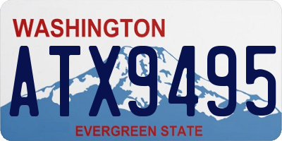 WA license plate ATX9495