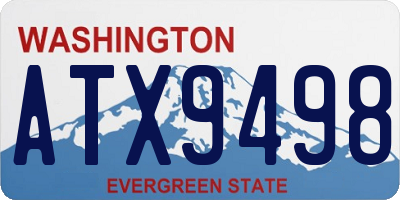 WA license plate ATX9498