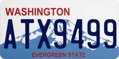 WA license plate ATX9499