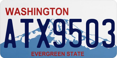 WA license plate ATX9503