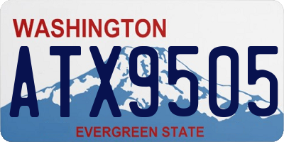 WA license plate ATX9505