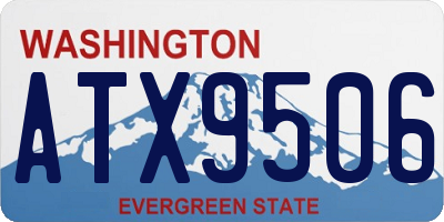 WA license plate ATX9506