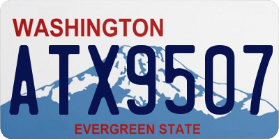 WA license plate ATX9507