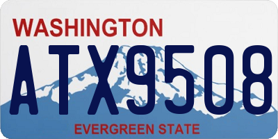 WA license plate ATX9508