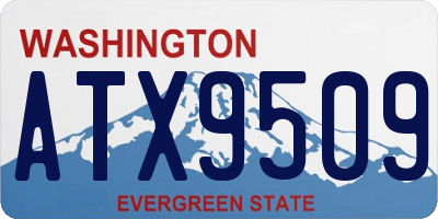 WA license plate ATX9509