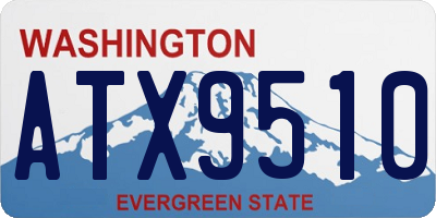 WA license plate ATX9510