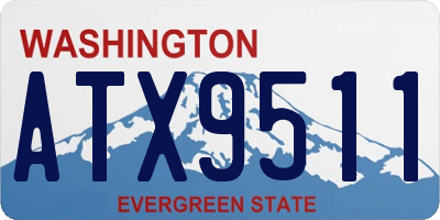 WA license plate ATX9511