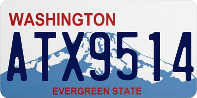 WA license plate ATX9514
