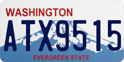 WA license plate ATX9515