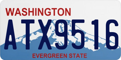WA license plate ATX9516