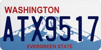WA license plate ATX9517