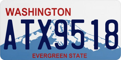 WA license plate ATX9518