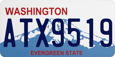 WA license plate ATX9519