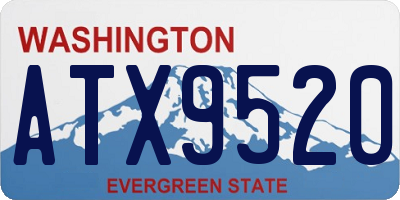 WA license plate ATX9520