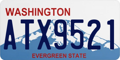 WA license plate ATX9521
