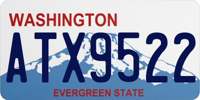 WA license plate ATX9522