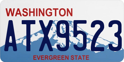 WA license plate ATX9523