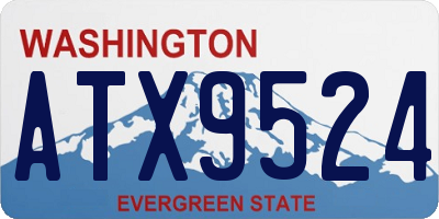 WA license plate ATX9524