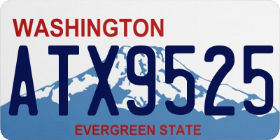 WA license plate ATX9525