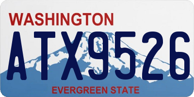 WA license plate ATX9526