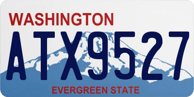 WA license plate ATX9527