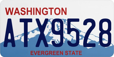 WA license plate ATX9528
