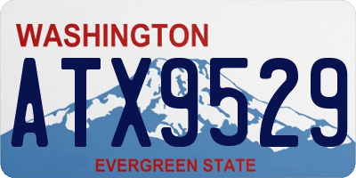 WA license plate ATX9529