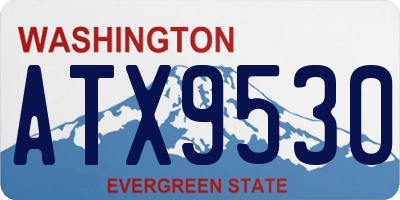 WA license plate ATX9530