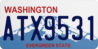 WA license plate ATX9531