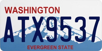 WA license plate ATX9537